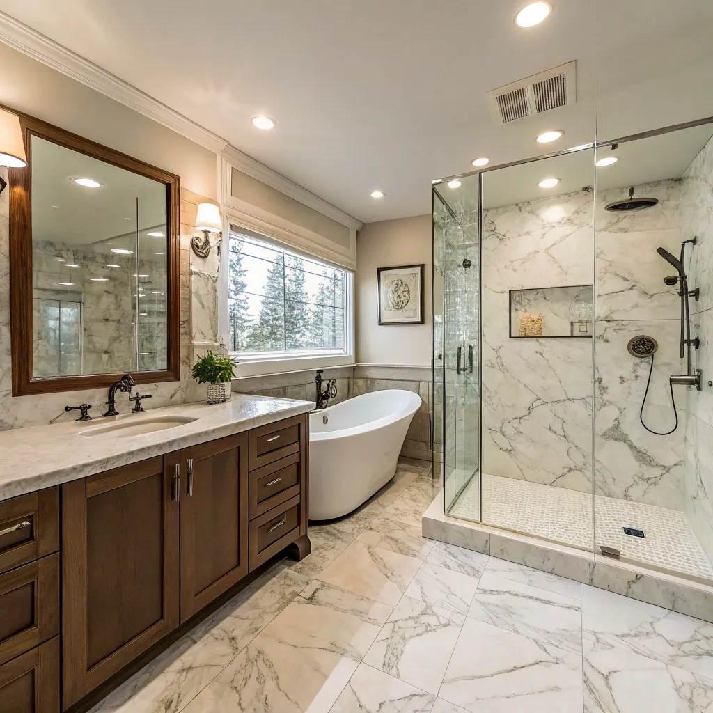 Luxurious bathroom remodeling